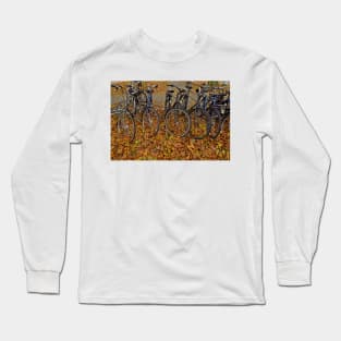 Bicycles in Autumn Amsterdam Long Sleeve T-Shirt